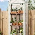 Compact Wooden Shelf Greenhouse