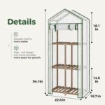 Compact Wooden Shelf Greenhouse - Hình 2