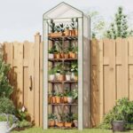Compact Wooden Shelf Greenhouse - Hình 7