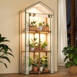 Compact Wooden Shelf Greenhouse - Hình 9
