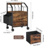 Industrial Rustic Mobile File Cabinet - image 3