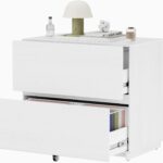 Modern White 2-Drawer Lateral File Cabinet