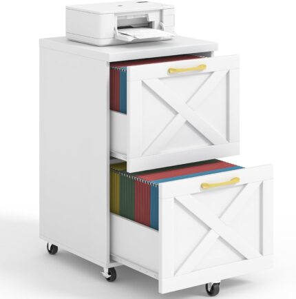 White X-Design Mobile Filing Cabinet