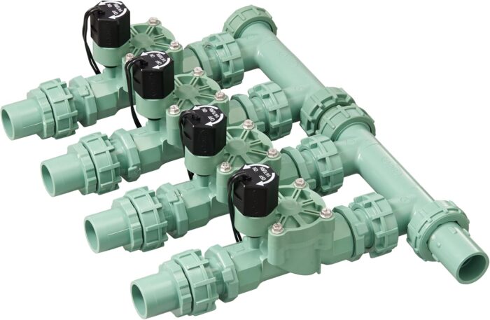 Manifold Assembly with 4 Valves for Sprinkler Systems
