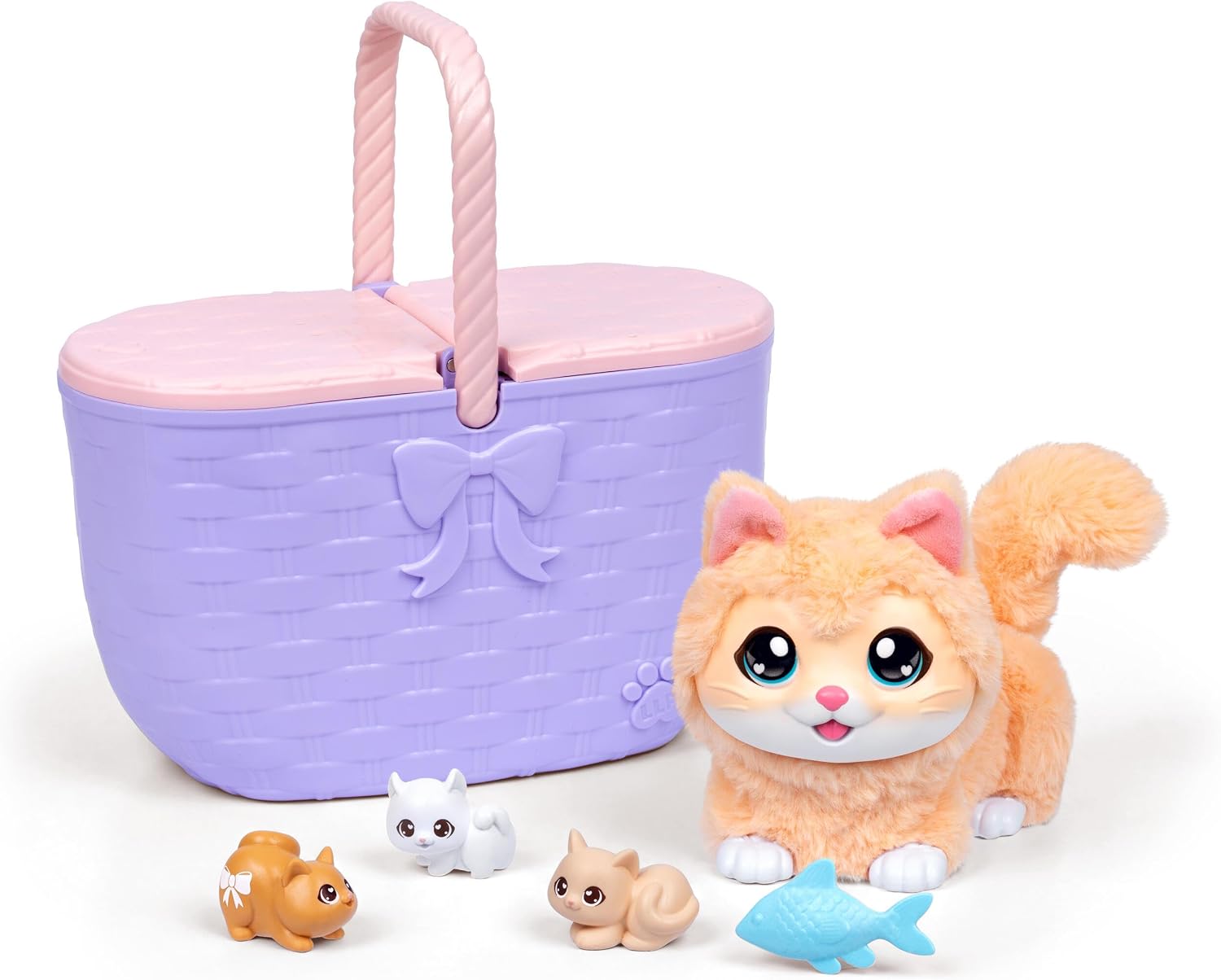 Peek-A-Boo Mama Cat & 3 Babies — Interactive Plush Pet Set