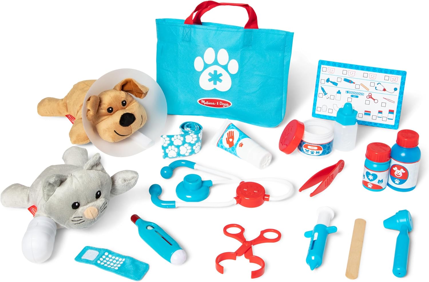 Deluxe Pet Vet Play Set — 24-Piece Animal Care Kit