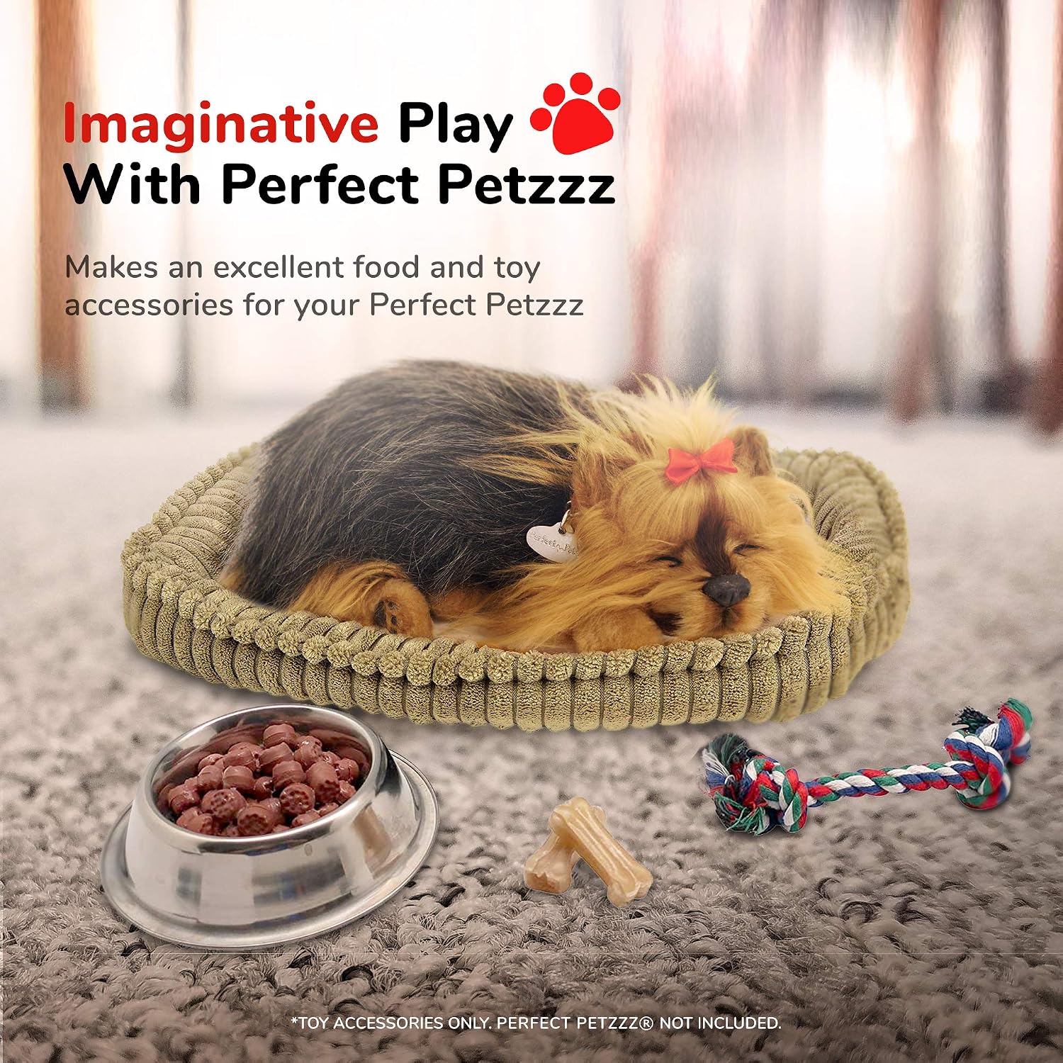 Plush Pet Accessory Kit — Dog Food Bowl, Treats & Brush — image 3