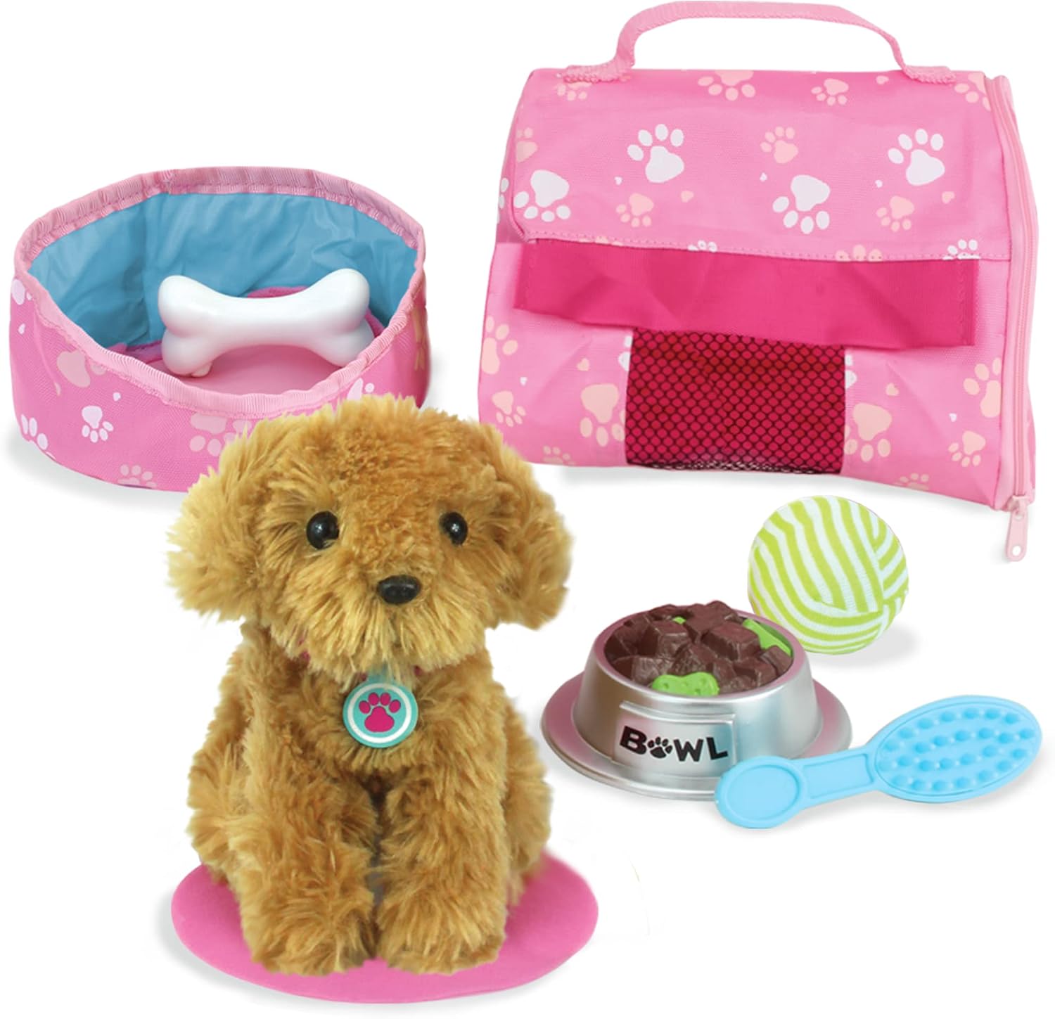 Interactive Pet Care Doll Playset with Plush Puppy & Accessories