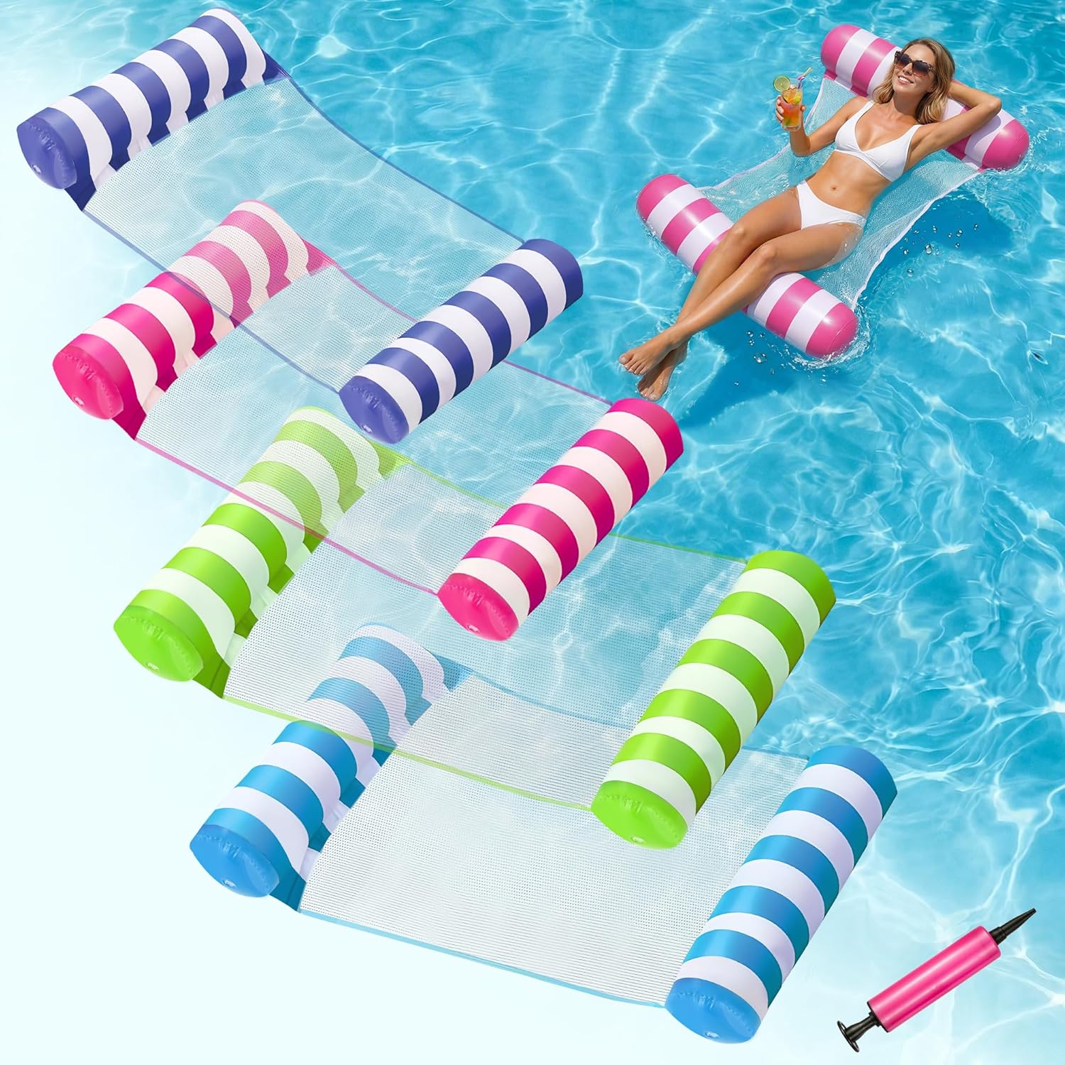 Adult Size Pool Float VersaFloat 4-in-1 Pool Hammock