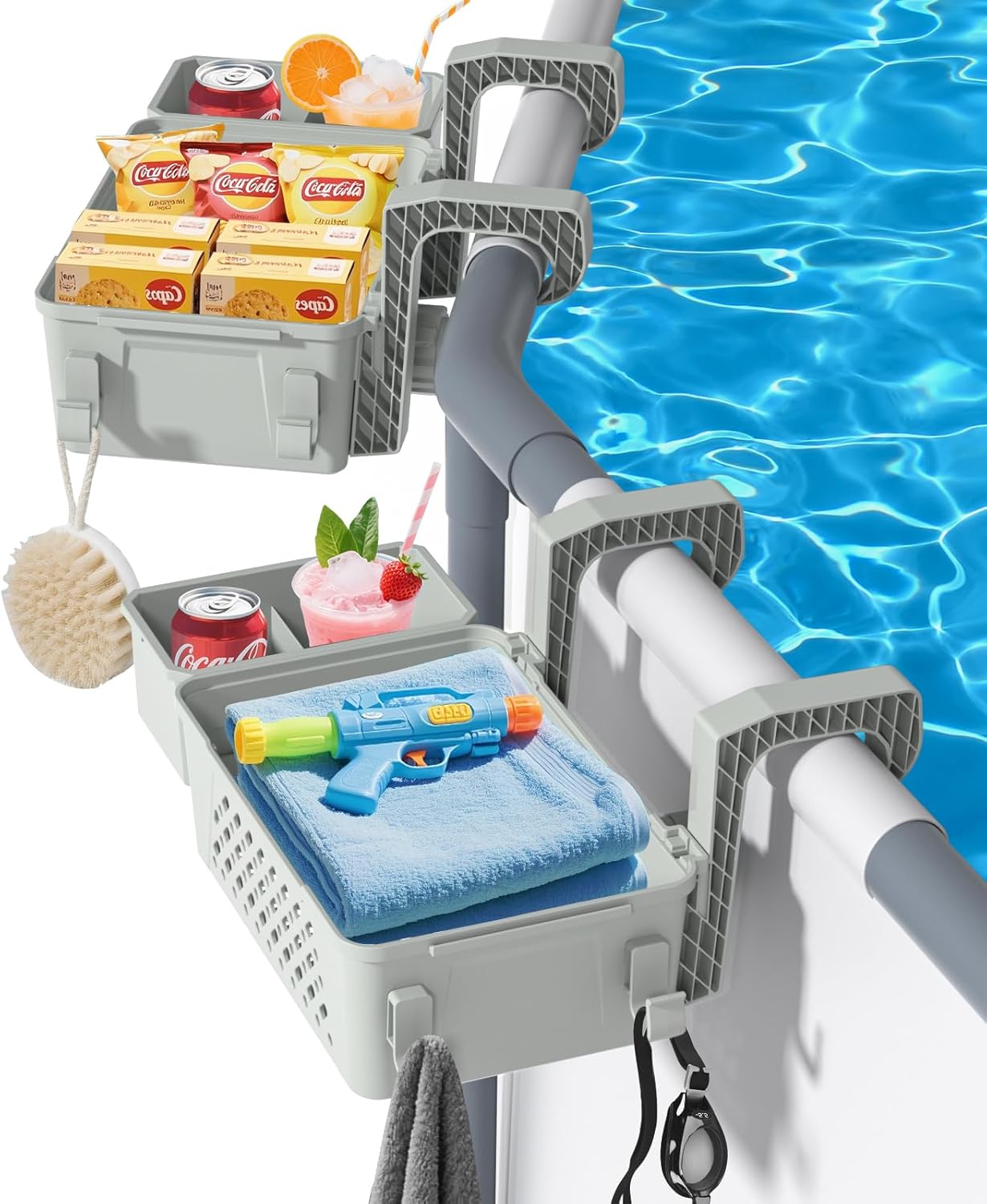Poolside Storage Basket AquaHang Poolside Organizer Baskets