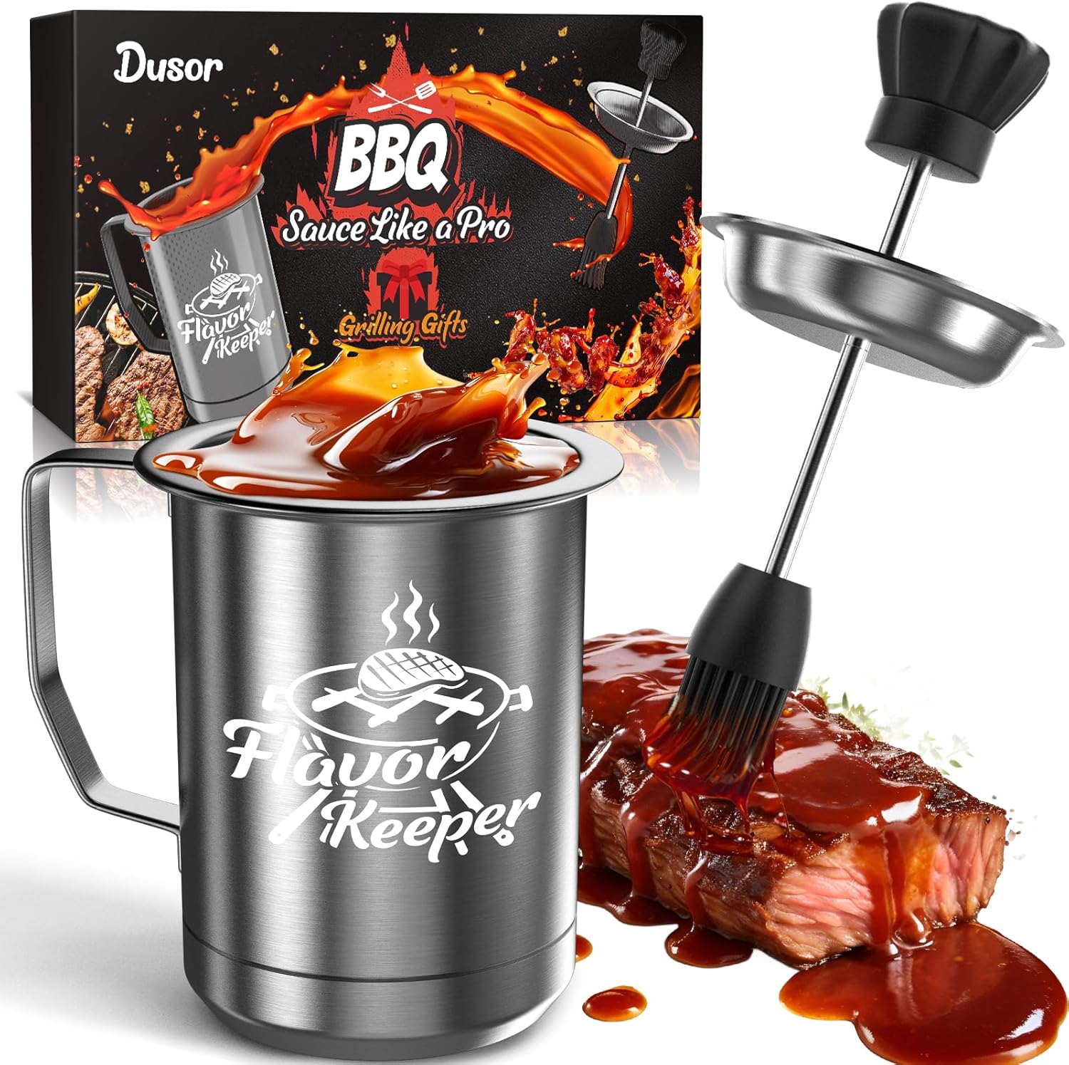 Stainless Steel Basting Brush BBQ Sauce Mug