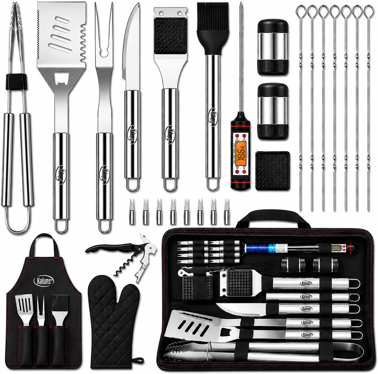 Heavy Duty Grill Set Deluxe BBQ Utensil Kit