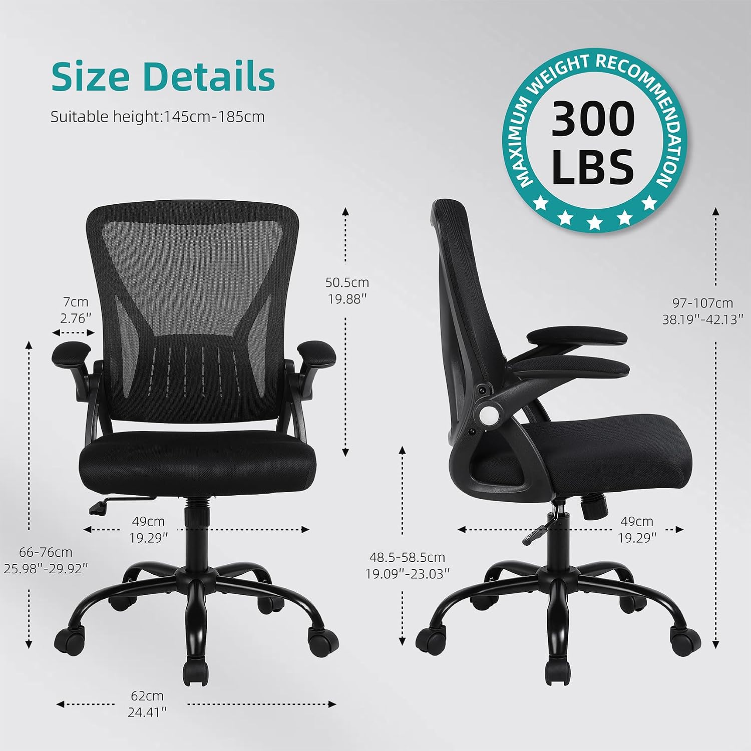 Chreenoask Office Chair Ergonomic Home Mesh Comfy Desk Chair Lumbar Support | Chreenoask Office
