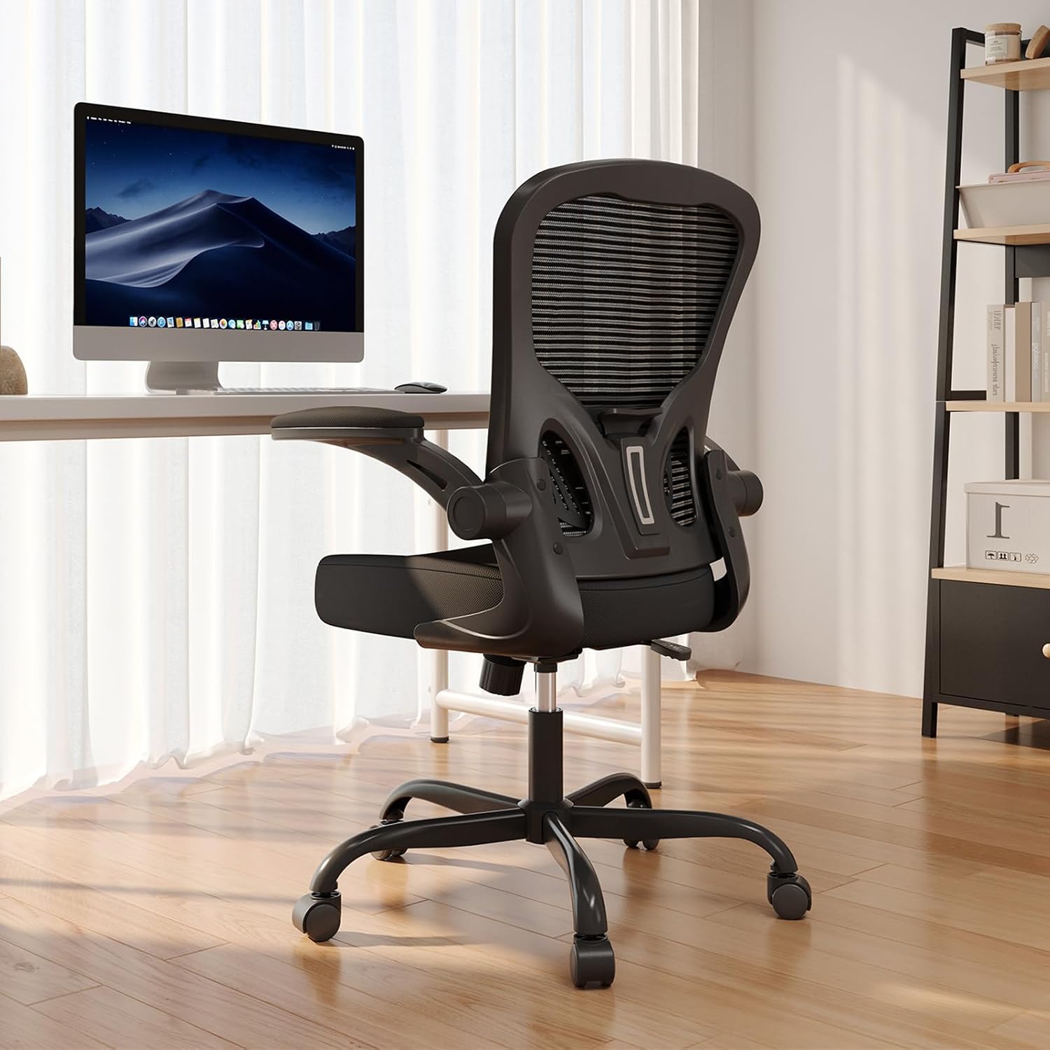 Office Chair, Ergonomic Desk Chairs 330LBS Capacity High Back Mesh Computer Chair with Flip-up